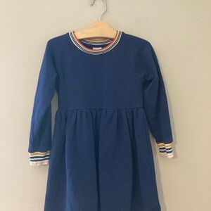$23 ADD ON hanna‎ andersson! long-sleeve terry dress retro 6-7Y Zara Mini Boden
